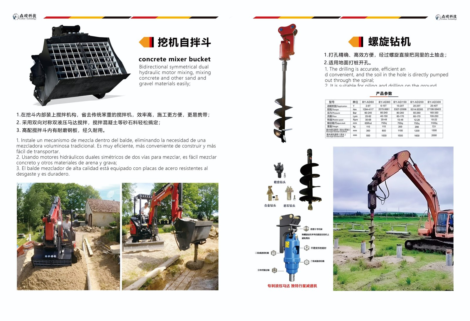 Concrete Mixer Bucket & Auger
